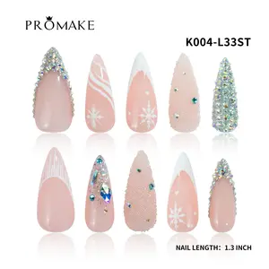 Promake Be Our Angel -  Luxury Handmade Press on Nails- Nail Art Nail Care-  With Nails Tools-  S-L Size