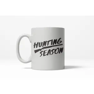 Hunting Season Funny Riffle Hunter Country Life Outdoors Ceramic Coffee Drinking Mug - 11oz Funny Coffee Mugs Ceramic Printed Drinkware Cup