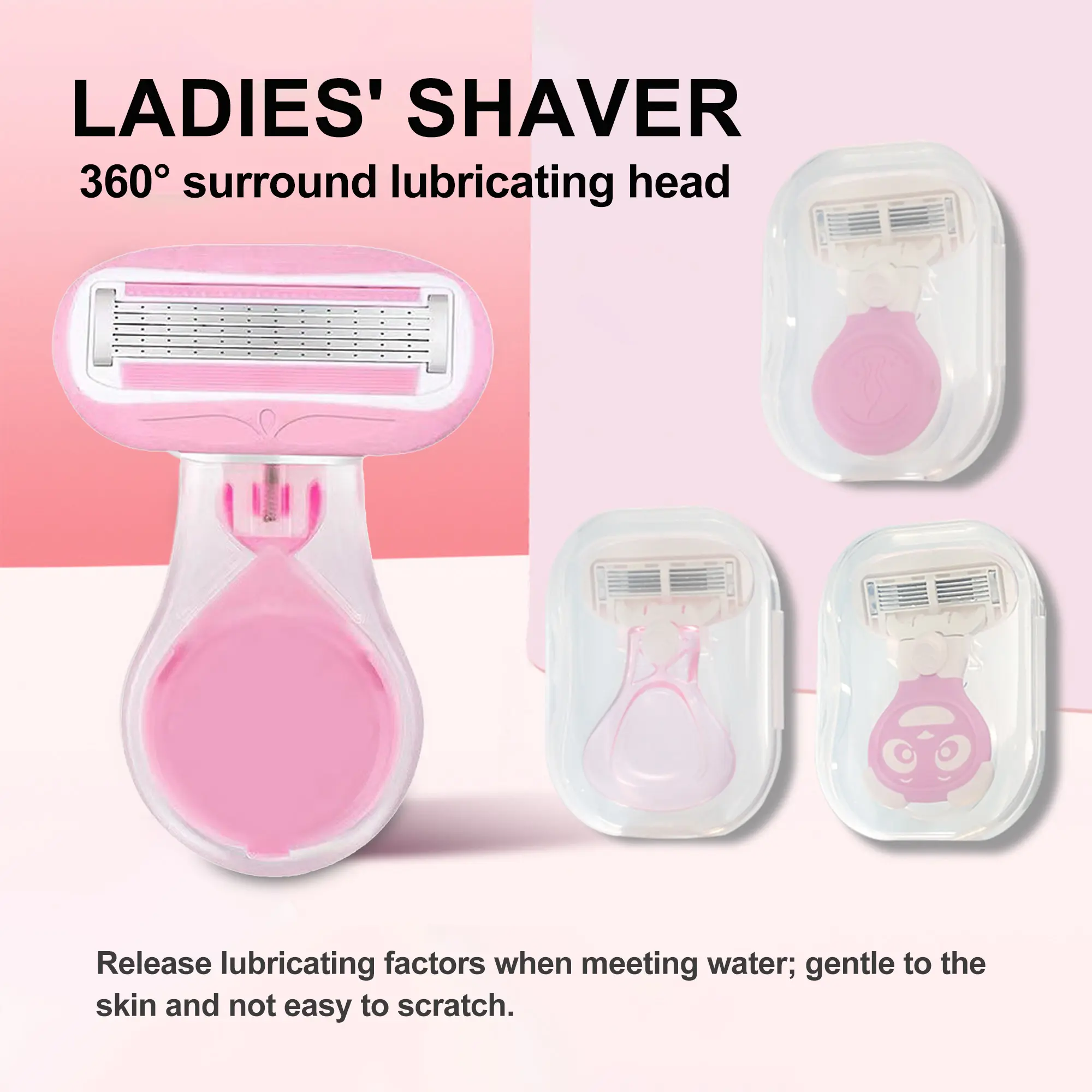 2 Counts Mini Portable Hair Removal Razors for Women, Lightweight Razors for Armpit and Leg Hair Removal