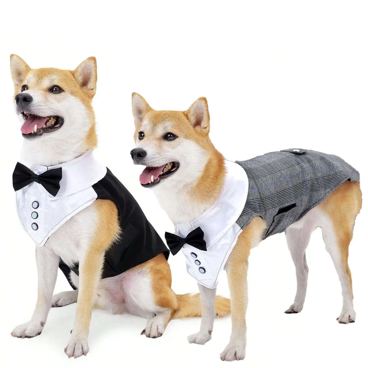 Wedding Themed Pet Costume, 1 Count Pet Tuxedo with Bow Tie & Handkerchief, Formal Pet Clothes for Wedding Party, Puppy Costume, Pet Clothes for Dogs & Cats, Outfits, Husky Clothes