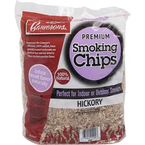Camerons Products Hickory Wood Smoker Chips ~ 2 lb. Bag  260 cu. in. - 100% Natural  Fine Wood Smoking and Barbecue Chips