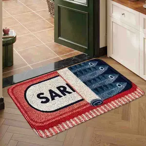1pc Foldable Sardine-Can Faux-Wool Entry Mat｜Space-Saving for Entry/Living/Bed, Fun Vibe Gift, Home Decorative Rugs