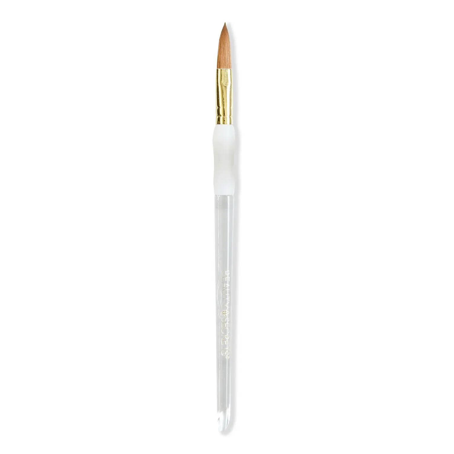 Beauty Secrets #12 Oval Pro Comfort Grip Nail Brush, Nail Art Brush, Apply Precisely