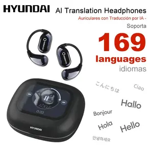 HYUNDAI HY Q18 Pro Electronic Earbuds Bluetooth Headset with 169 Language Translation Full Color Touch Screen for Music & Phone Calls