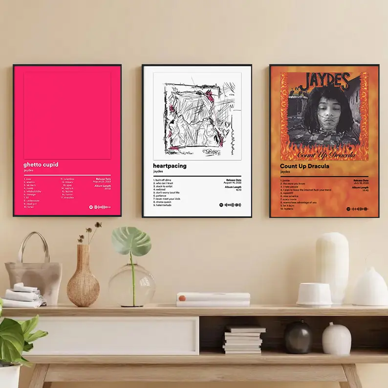 Set Of 3 Jaydes Album Cover Poster Wall Art HD Print Unframed Aesthetic Room Home House Modern Wall Decor Trendy Gift.