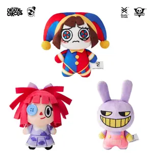New Genuine The Amazing Digital Circus Plush Cartoon Pomni Jax Ragatha Stuffed Plush Backpack Charm Keychain Toy Girl's Birthday