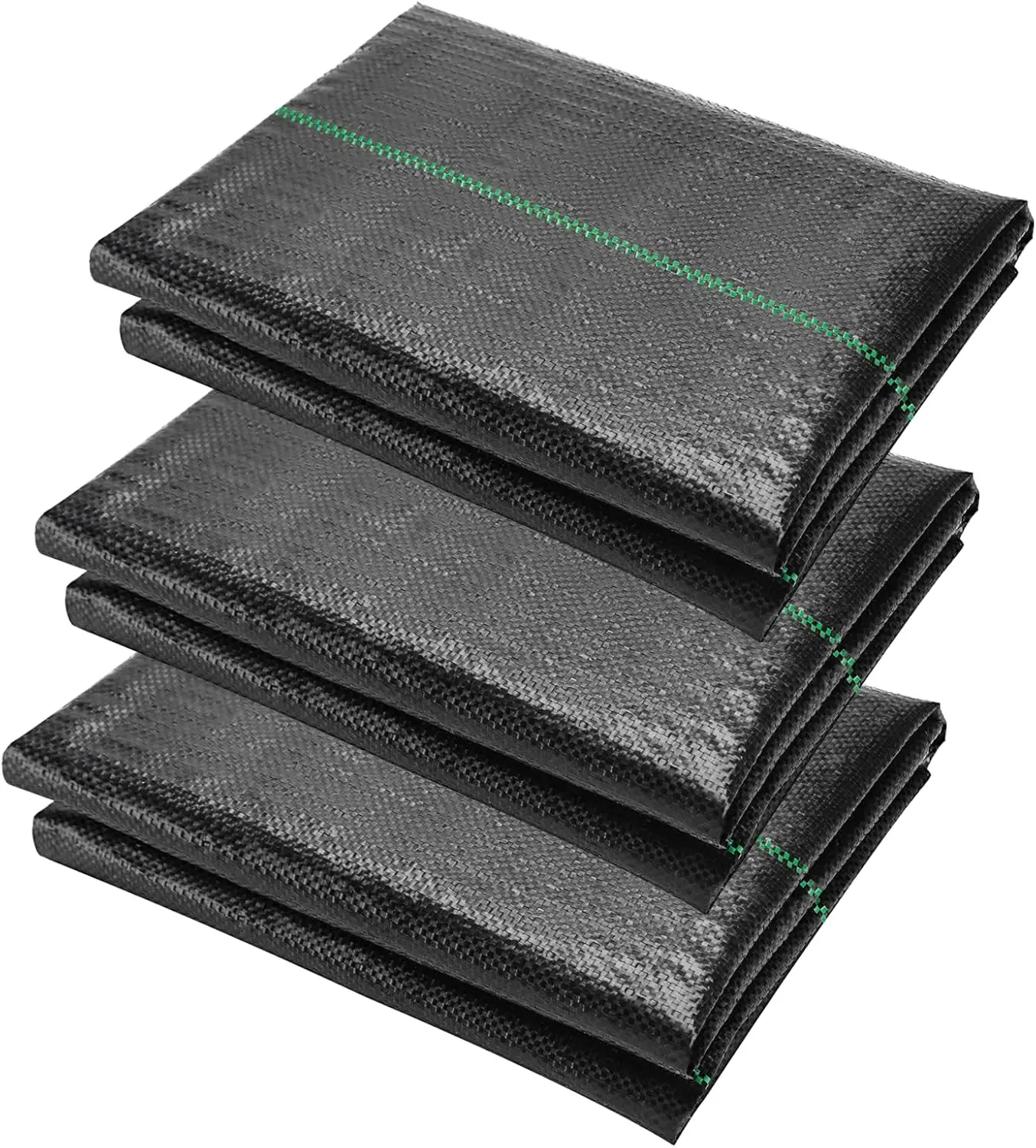 5 x 10 Feet 3 Pack Weed Barrier Fabric Garden Landscape Weed Blocker Woven Fabric Heavy Duty Ground Cover Mat for Summer Garden Projects, Tomato Plant Support & New Home Yard Setup, summerwins Deals For You Orchard Mulch