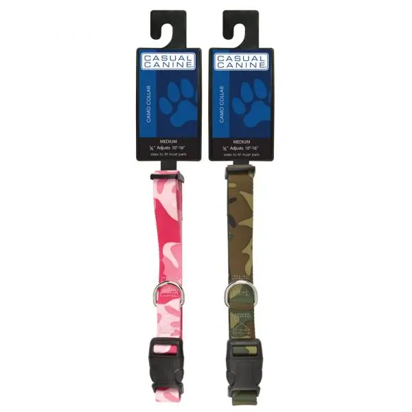 Casual Canine ZA6741 18 43 18-26 in. Camo Dog Collar, Green