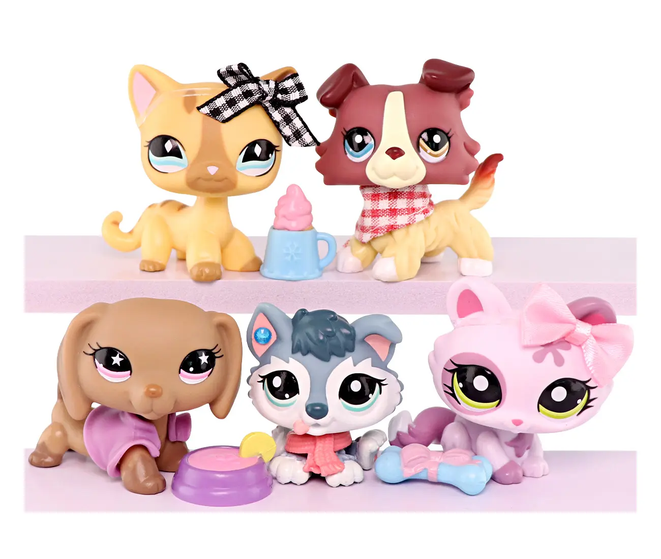 LittlePeta Miniature Cat & Dog Animal Figurine Action Figures Pet Pack - Cute Kawaii Figure, Figurines for Collectors, Kids' Educational Toy, House Decoration, Ideal Xmas Gift, Kids Favorites