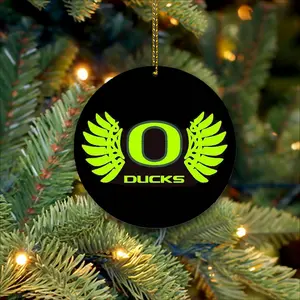 Oregon Ornament, Christmas Football Decor, Oregon Team Gift, Christmas Gift,  Gift Football Lovers, Ceramic Ornament, Decoration Ornament