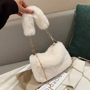 Portable Cute Plush Square Bag 2026 New Fashion Chain Shoulder Messenger Bag