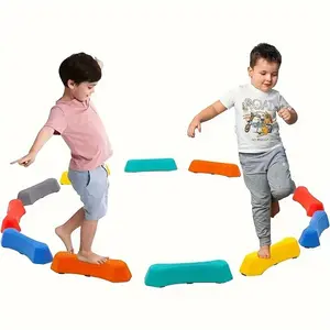 Kids Balance Beam Stepping Stone Set, Non-Slip Rubber Base for Safe Play, Multicolor Classic Design, Ideal for Toddlers' Growth, Playroom