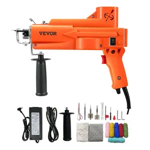 VEVOR Tufting Gun 2 in 1 Cut & Loop Pile Electric Carpet Weaving Flocking Machine with 7-27 Stitches/sec, 4-25 mm Adjustable Height, 110V