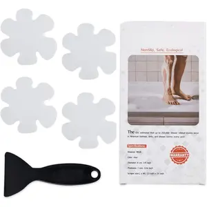 24PCS Original Bathtub Stickers Non-Slip, Safety Shower Treads Adhesive Appliques with Premium Scraper