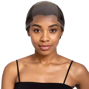 Wig Caps for Women Non Slip, Adjustable Wig Grip Cap with Velvet Grip Band, Glueless Bald Cap Suitable for Lace Front, Full Lace, Mono wigs(Brown)