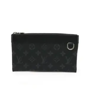 Pre-owned Louis Vuitton Canvas Small Leather Goods Pochette Discovery PM Monogram Eclipse Clutch Bag