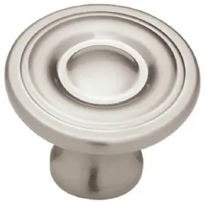 212 MAIN P50141H-SN-C 1.25 in. Brushed Nickel Round Ring Knob, Door Hardware with Included Screws