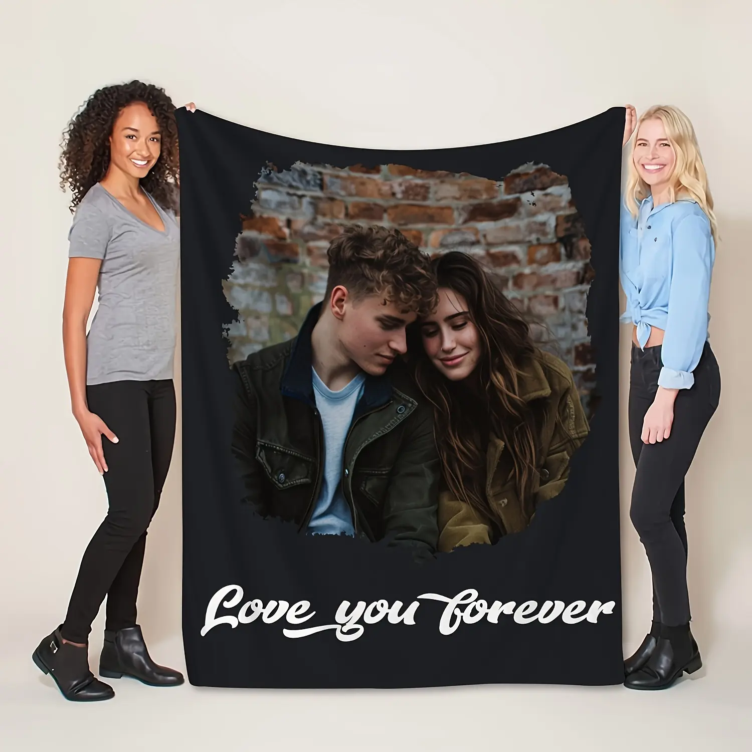 Personalised Print Flannel Weave Bath Towel - 1pc Soft Home Bathroom Supply, Memorial Gift