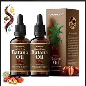 2PCS CARVENCHY 100% Pure Batana Oil with Rosemary for Hair Growth – Organic Natural Hair Loss Treatment, Thickening Serum for Stronger Healthier Hair, Deep Nourishing Scalp & Hair Repair