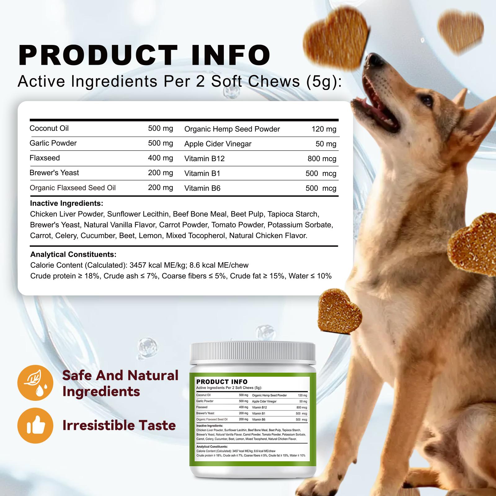OurCares Healthy Skin Defense for Dogs - 120 Soft Chews Natural Oral Supplement for All Dogs Supports Healthy Skin & Coat Chicken Flavor Pet Daily Chewable