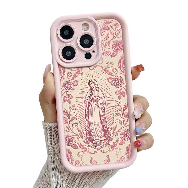 Virgin Mary Pattern Phone Case for iPhone 17 16 15 14 13 12 11 – Soft TPU, Fully Protected & Shockproof Cover Stylish Trendy Gift for Christian Faith Lovers! Virgin Mary Pattern Phone Case for iPhone 17 16 15 14 13 12 11 – Soft TPU, Fully Protected & Shockproof Cover Stylish Trendy Gift for Christian Faith Lovers!