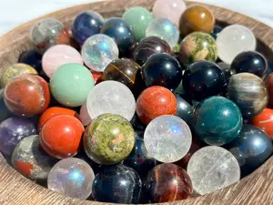 Crystal Sphere (15+ Options!) - Small Crystal Spheres (.75" - 1") - Polished Crystal Orb - Mini Crystal Ball - Gemstone Marble