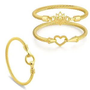 Aprilery Classic Twist Bracelet Set – Timeless Craftsmanship, Everyday Chic Gold Plated