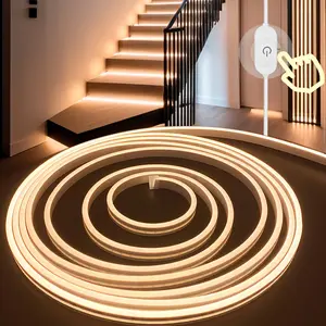 [Touch Control Neon Light] Flexible LED Neon Strip Light - 196.8" (5m) USB-Powered, Bendable & Dimmable |   Touch Control, Energy-Saving Decorative Lighting for Home, TV Backlight, Bedroom, Kitchen, Parties & Festivals, Neon Signs for Wall Decor