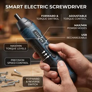 LONGSA 50+ in 1 Cordless Electric Screwdriver Set, Rechargeable High Torque Power Screwdriver Kit with Precision Bits, Socket Wrench & Carrying Case, Mini Electric Drill for Electronics Furniture Assembly