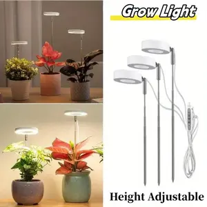 LED Retractable Plant Light Grow Light Angel Ring Succulent Light Full Spectrum Flower Timer Plant Fill Light For Indoor Plant