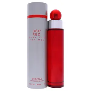 Perry Ellis 360 Red Men's Eau de Toilette Spray - 6.8 fl oz, US-Made, Wood & Fresh Citrus Scent, Ideal for Everyday Wear