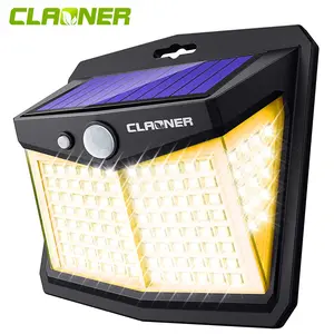 128 LED Solar Power Wall Lights PIR Motion Sensor Outdoor Garden Yard Flood Lamp