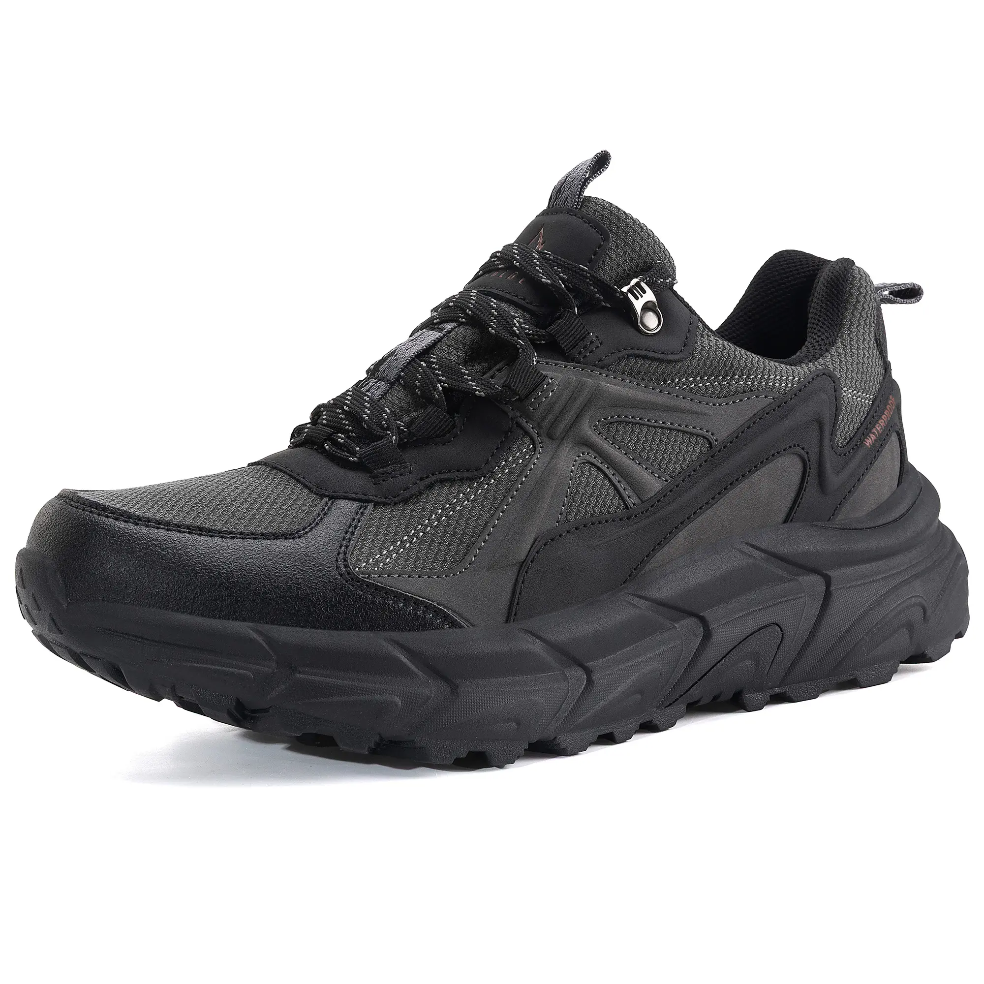 Men's Low-Cut Laced Casual Trainers - Lightweight EVA Jogging Shoes, Breathable Non-Slip Outdoor Trekking Walking Shoes, Laces, Breathable Sole, Low Ankle Cut, All Seasons, Low Top