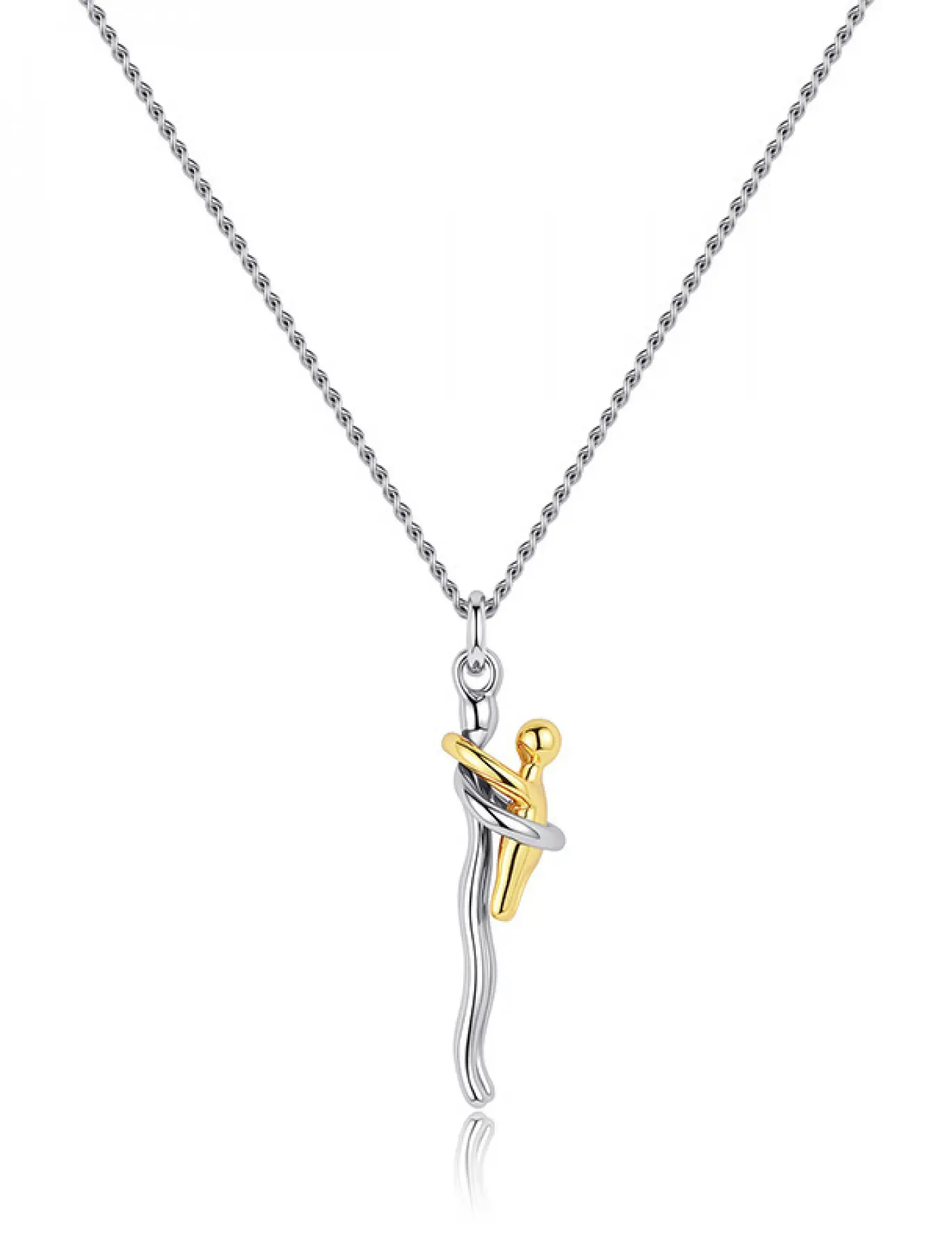 Mother & Child Embrace Necklace, Love Pendant, Symbol of Love, Heartwarming, Perfect Gift for Valentine's Day, Girlfriend & Mother
