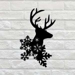 Metal Deer Christmas Decorative Art Wall Decor Christmas Deer Metal Art, Metal Deer Signs Deer Sign