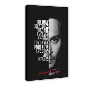 Inspirational Johnny Depp Motivational Quotes VII Canvas Poster Wall Art Decoration For Home Bedroom Office Living Dorm Room Decor Boys Girls Gift
