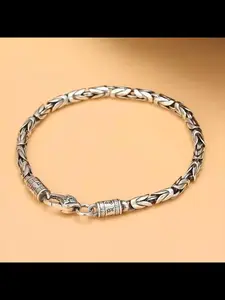 New Men's Peace Pattern Bracelet, Vintage Couple Jewelry, Unique Style, Korean Fashion Accessory, Handmade Adjustable Wristband