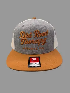 Embroidered Dirt Road Therapy Apparel Flat bill snap back