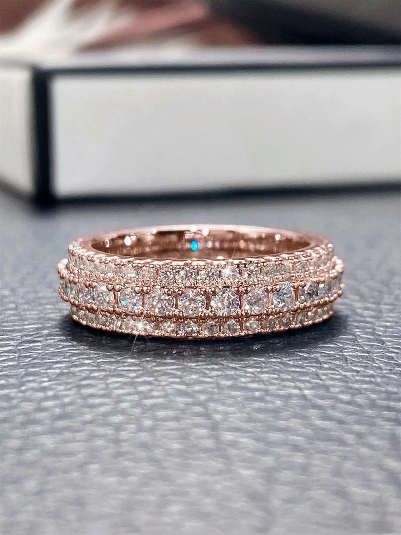 Fashion Rhinestone Decorated Ring, Copper Rings, Bridal Rings, Statement Rings, Beautiful Rings, Elegant Luxury Jewelry for Wedding Party, Fashion Accessories for Women & Girls