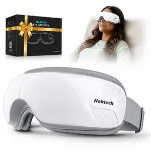 Nekteck fathersdaygift Eye Massager with Heat & Bluetooth Music, Comfort Eye Mask for Relaxation, 5 Massage Modes, 15 mins Auto-Off, Ideal Gift for Men & Women,Christmas 's Day Present