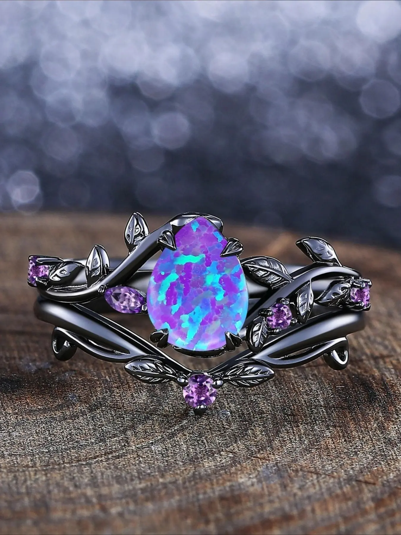 Vintage Luxurious Exquisite Purple Ring for Women Charm Fashion Engagement Rings Wedding Engagement Ring Bridal Jewelry Christmas Valentine's Day Anniversary Gifts Elegant Engagement Ring Beautiful Rings