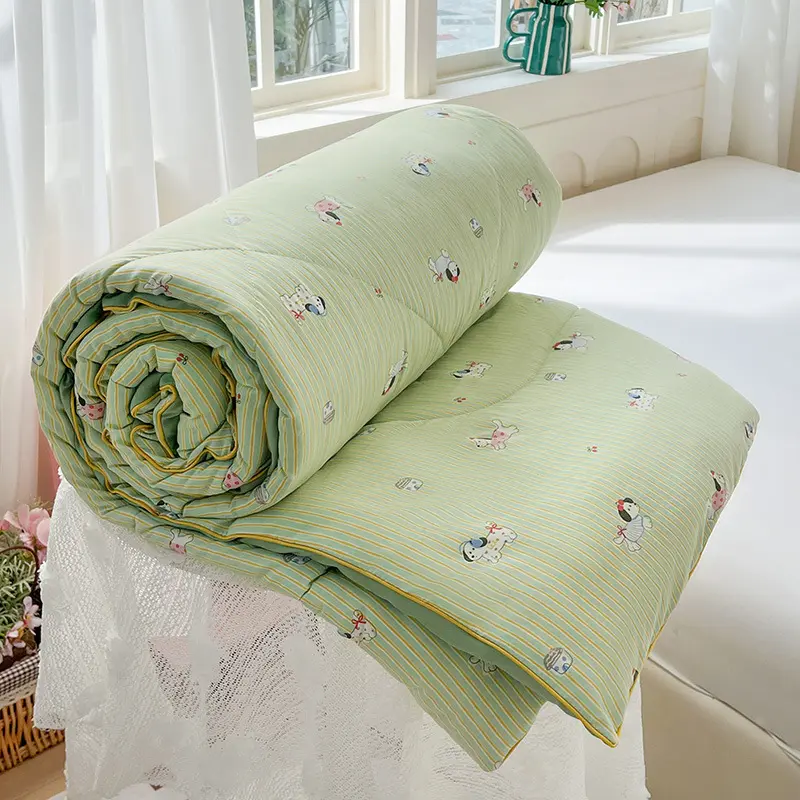 Cute Cartoon Cooling Comforter – Lightweight Summer Quilt, Soft Breathable Bed Blanket for Kids, Couch, AC Room & Hot Sleepers