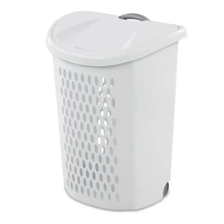 Ultra Wheeled Hamper Plastic Adult, White Laundry Organiser Ultra Wheeled Hamper Plastic Adult, White Laundry Organiser