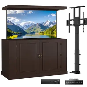 Motorized Lift TV Stand with Hidden Storage, TV Lift Cabinet for 32-50" TVs, End of Bed TV Console, Entertainment Center for Living Room & Media Room