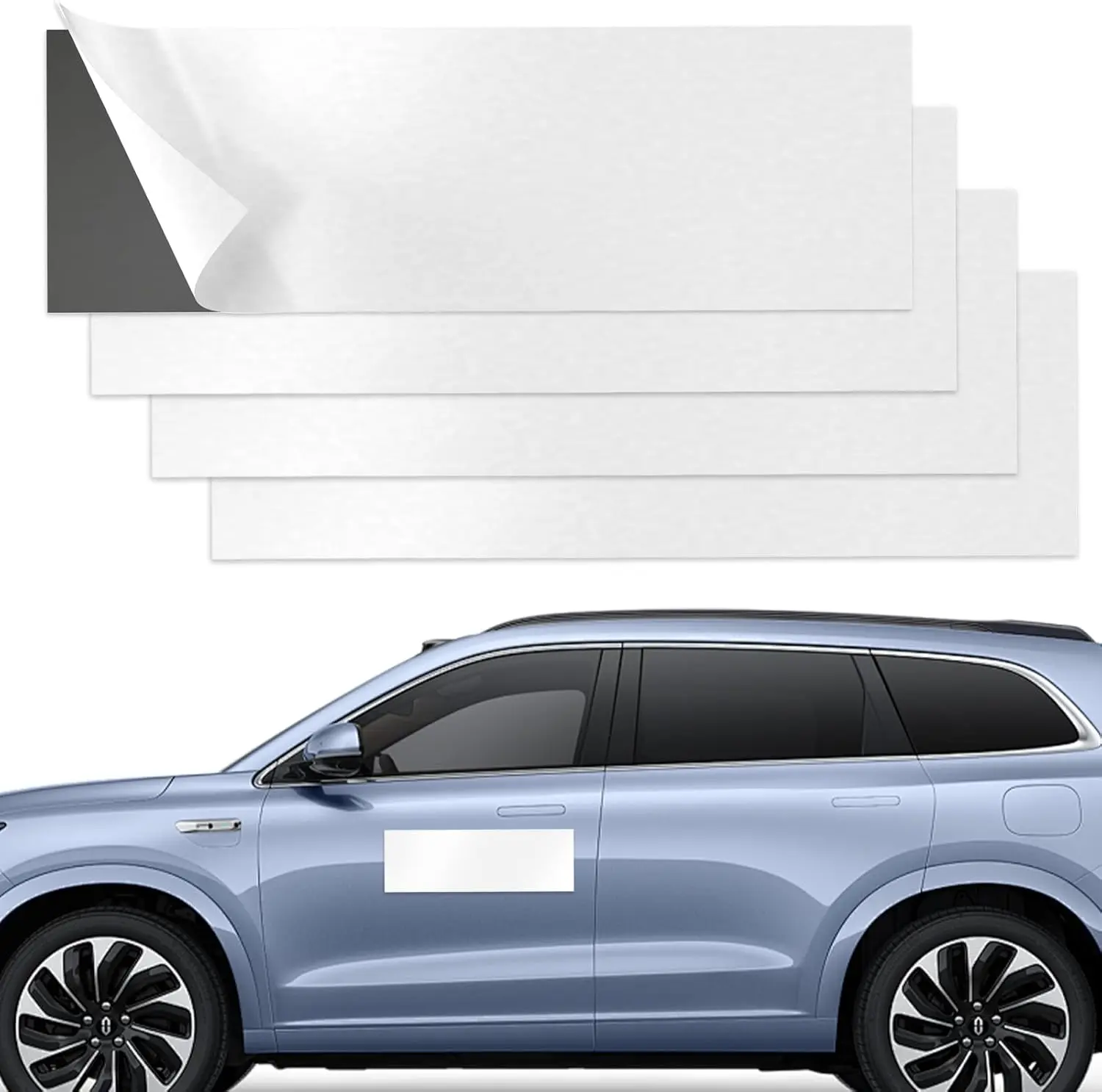 4 Blank Flexible Magnetic Sheets for Custom Signs, Bumper Stickers, Turn Any Sticker into a Magnet, Strong and Durable Magnets.