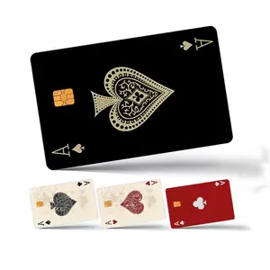 Poker Creative Card Skin Sticker, 4 Counts/set Ultra-thin Skin Vinyl Sticker, Bank Card Skin Protector, Card Skin Cover, Card Skin Decal, Adhesive Stickers, Sticker Packs, Adhesive Decals