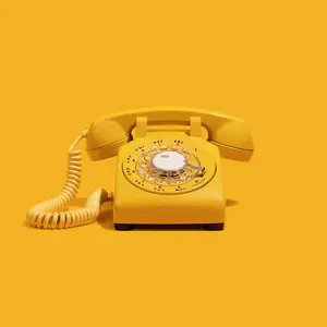 RENTAL | The Freddie - Yellow Rotary Phone Audio Guest Book