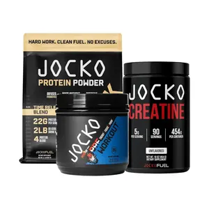 Jocko Fuel All In One Gym Day Supplement Dietary Whey Protein Powder & Creatine Unflavored 22g Protein 5g Creatine Per Serving
