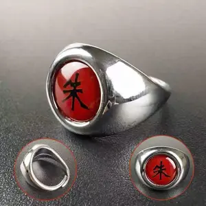 Naruto Sharingan Necklace Set - 9Pcs Anime Akatsuki Ring Pendant Cosplay Jewelry Uchiha Clan Cosplay Accessory Gift Box 9 Styles Ring Pendant Necklace for Anime Fans she said yes