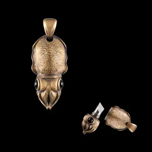 Cuttlefish Box Opener Pendant in Brass